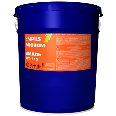 Эмаль ПФ-115 Empils Эконом, черная, 20 кг купить в отделе магазина Экономстрой