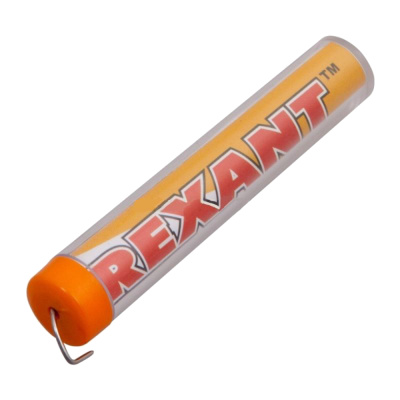 Припой с канифолью в колбе 10 гр. d=1.0 мм (Sn60 Pb40 Flux 2.2%)  REXANT купить в отделе магазина Экономстрой