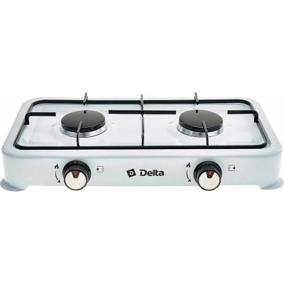 Плита газовая двухконфорочная Delta D-2206, цвет белый купить в отделе магазина Экономстрой