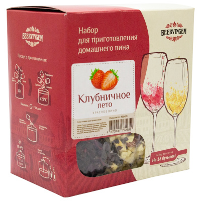 Набор для приготовления домашнего вина Beervingem &quot;Клубничное лето&quot; на 13,5 л