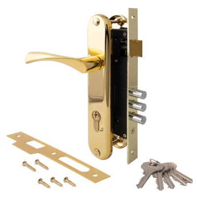 Замок врезной цилиндровый Apecs, 2223/60-G, золото купить в отделе магазина Экономстрой