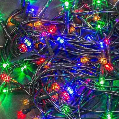 Гирлянда светодиодная Navigator, свет ранзоцветный, 14 020 NGF-S01-100RGBY-10-11,5m-230-C8-G-IP20