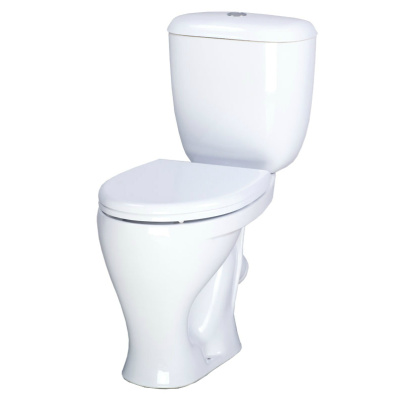 Унитаз-компакт Santeri Воротынский, косой выпуск, 1 режим, сиденье пластик купить в отделе магазина Экономстрой