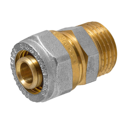 Соединитель обжимной с переходом на наружную резьбу MPF (MasterProf) ИС.072551, 16х1/2" купить в отделе магазина Экономстрой