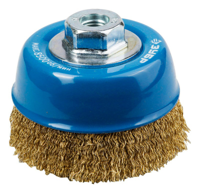 Щетка чашечная для УШМ (100 мм; М14), витая стальная проволока, Зубр 3526-100 купить в отделе магазина Экономстрой
