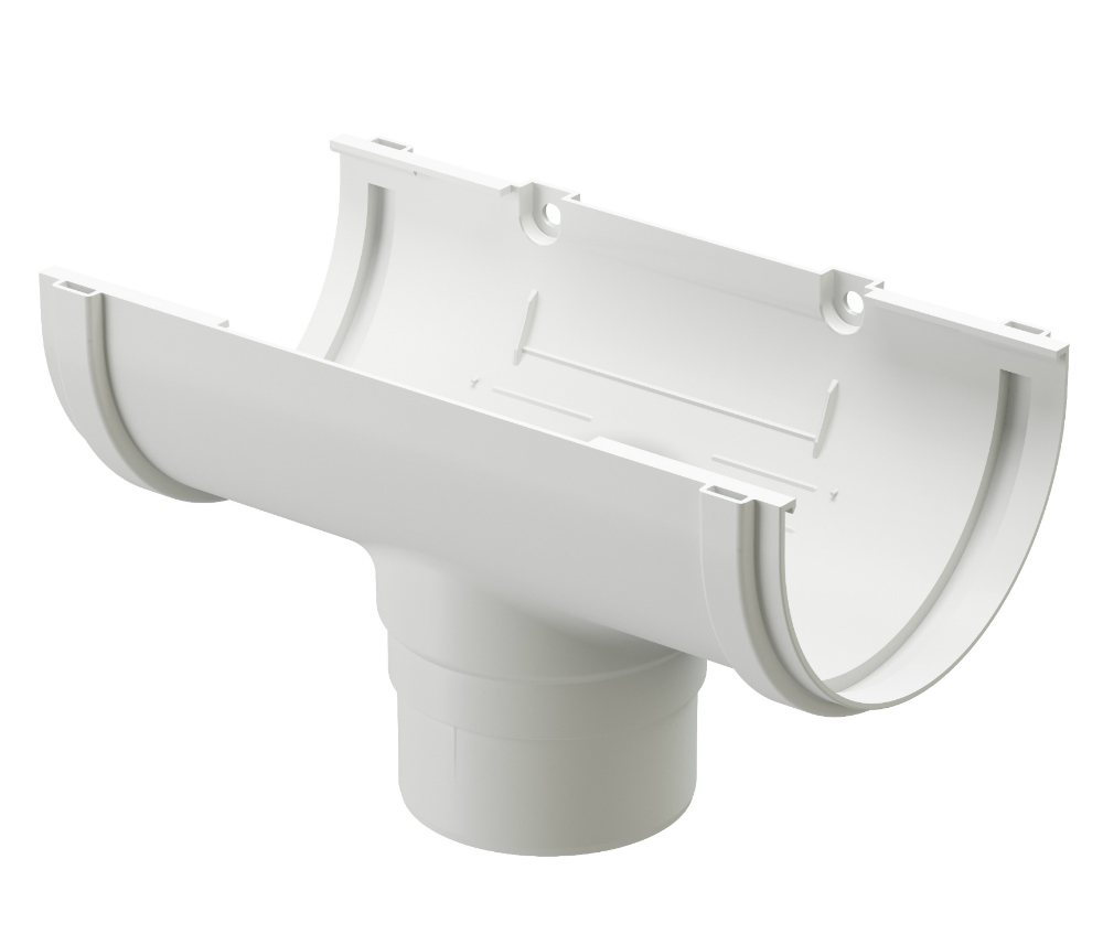 картинка Воронка желоба Docke STANDARD (Standart) пластиковая 120/80 мм, белая RAL 9003 от магазина Экономстрой