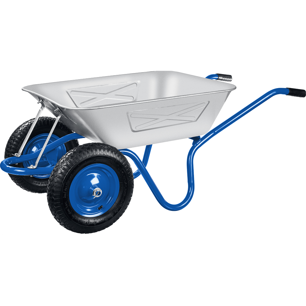 Тачка строительная двухколесная Зубр, ПТ-350, цельная рама, усиленная, 130 л, 280 кг купить в отделе Тачки, носилки магазина Экономстрой