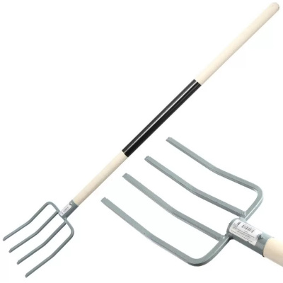 Вилы садово-огородные, четырехрогие, черенок деревянный, пленка купить в отделе магазина Экономстрой