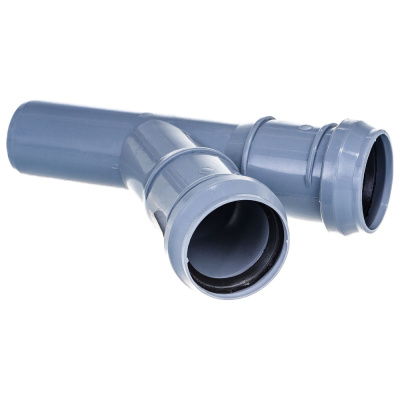 Тройник ПП, серый, 32х32 мм, <45° купить в отделе магазина Экономстрой