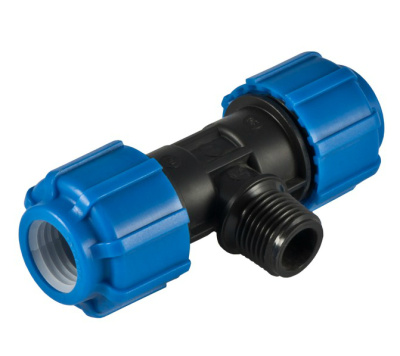 Тройник ПНД с наружной резьбой, 20х1/2"х20 купить в отделе магазина Экономстрой