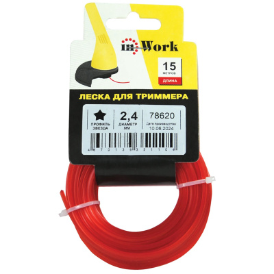 Леска для триммера (2,4 мм; 15 м; звезда) InWork 78620 купить в отделе магазина Экономстрой