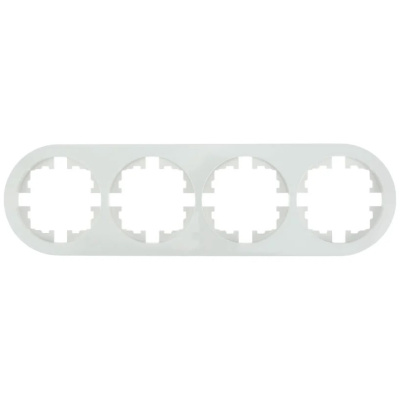 Рамка 4-местная круглая Lezard Osen, белая, 744-0200-149 купить в отделе магазина Экономстрой