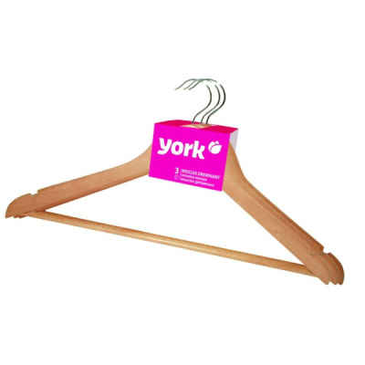 Вешалка-плечики деревянная 3 шт, 067510 купить в отделе магазина Экономстрой