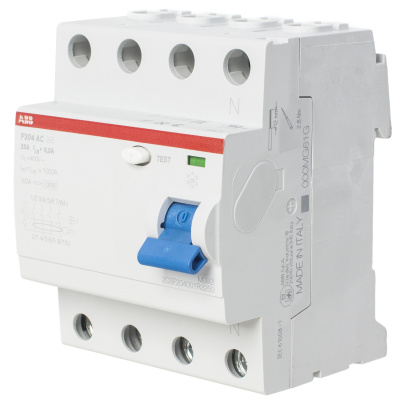 Устройство защитного отключения (УЗО) ABB F204, 4P, 63А, 300мA, тип AC, 2CSF204001R3630 купить в отделе магазина Экономстрой