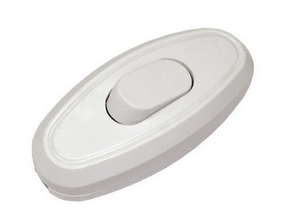 Переключатель на шнур, с белой клавишей, белый (А106) купить в отделе магазина Экономстрой