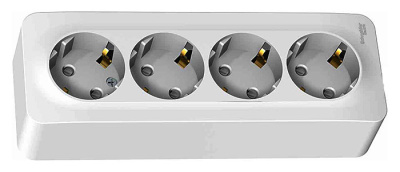 Розетка 4-х местная, с заземлением открытой установки со шторками, 16А 250В Белая, BLANCA Schneider Electric (BLNRA011411) купить в отделе магазина Экономстрой