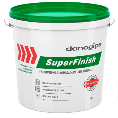 Шпатлевка DANOGIPS (Sheetrock) SuperFinish универсальная готовая 5 кг (3 л) купить в отделе магазина Экономстрой