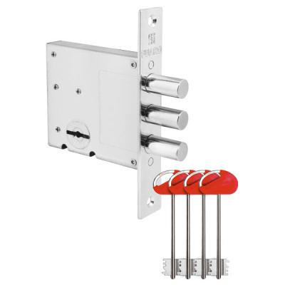 Замок врезной сувальдный MDV10/S-60.00.3R14, 4 ключа купить в отделе магазина Экономстрой