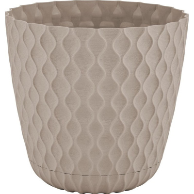 Горшок для цветов InGreen Wave с дренажной сеткой и съемным поддоном, 4,7 л, D205 мм, французский платан купить в отделе магазина Экономстрой