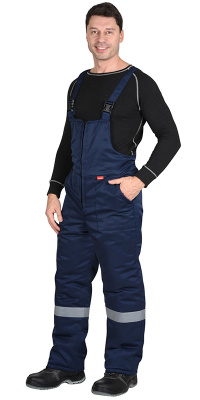 Полукомбинезон зимний универсальный (смесовая) с СОП, темно-синий, р. 88-92/182-188 купить в отделе магазина Экономстрой