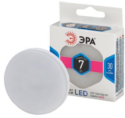 Лампа светодиодная Эра LED smd GX-7W-840-GX53 560lm 4000К, Б0017232 купить в отделе магазина Экономстрой