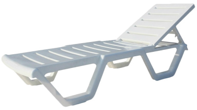 Шезлонг лежак "Аква" белый (1.92х0,63х0,31) купить в отделе магазина Экономстрой