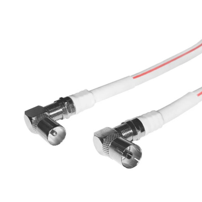 Коаксиальный телевизионный кабель Dori, SAT-50, 1,5 м, F-разъемы+TV-переходники угловые шт/гн купить в отделе магазина Экономстрой