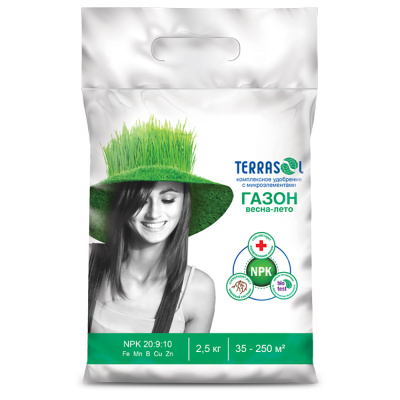 Удобрение сухое тукосмесь TerraSol Газон Весна Лето 2,5 кг купить в отделе магазина Экономстрой