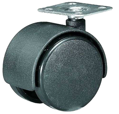 Колесная опора мебельная открытая фланец D=40 EDSON 090349