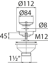Выпуск Элит с нержавеющей чашкой 112 мм 3 1/2" 30980645