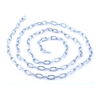 Цепь стальная DIN 766, короткое звено, белый цинк, 3 мм (3 м)