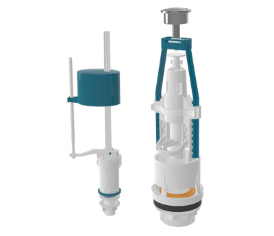 Арматура для бачка NOVA, с нижней подводкой, пластиковая кнопка 4163 купить в отделе магазина Экономстрой