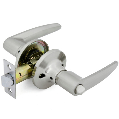 Ручка защелка Фабрика замков, 3502E, SN, BK, с фиксатором, матовый никель купить в отделе магазина Экономстрой