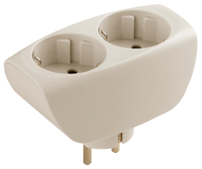 Тройник SP-2e-I 2 с заземлением, слоновая кость ЭРА Б0002369 купить в отделе магазина Экономстрой
