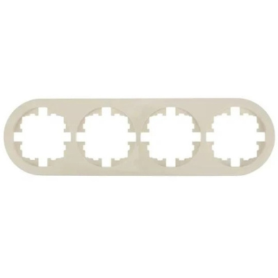 Рамка 4-местная круглая Lezard Osen, слоновая кость, 744-9000-149 купить в отделе магазина Экономстрой