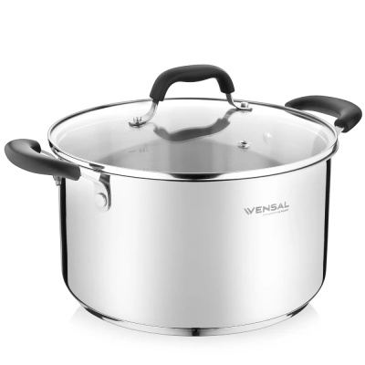 Кастрюля из нержавеющей стали Vensal Coquet VS1507 с крышкой, 24 см, 6,3 л