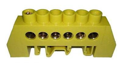 Шина PE "земля" в комб DIN-изоляторах "Стойка" ШНИ-8х12-8-КС-Ж ИЭК (YNN10-812-8DP-K05) купить в отделе магазина Экономстрой