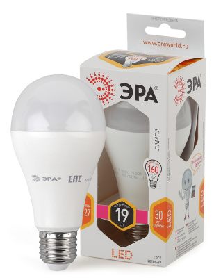 Лампа светодиодная Эра LED ЛОН smd A65-19W-827-E27 1520lm 2700К, Б0031702 купить в отделе магазина Экономстрой