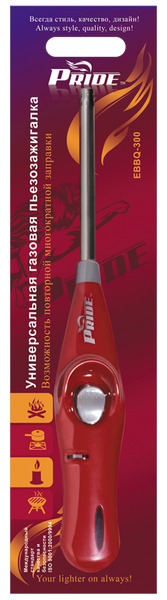 Зажигалка универсальная Pride EBBQ-300 Matt Color Ski Long 82118 купить в отделе Зажигалки бытовые магазина Экономстрой