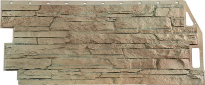 Фасадная панель FineBer Скала 1094х459 мм (0,43 м2) песочный