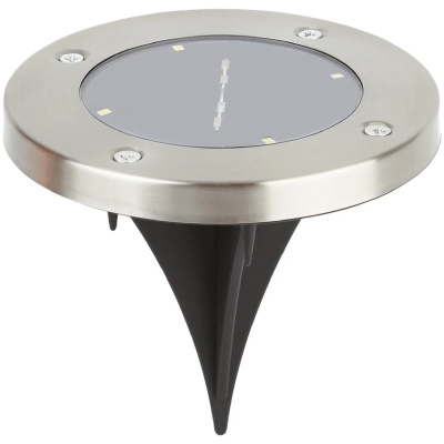 Светильник садовый на солнечной батарее ЭРА ERAST040-08, сталь, пластик, 13 см, Б0038502