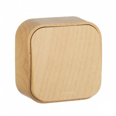 Выключатель 1 клавишный 10A дерево QUTEO