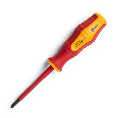 Отвертка крестовая ПРОФИ Ph1х80 мм диэлектрическая до 1000В КВТ купить в отделе магазина Экономстрой