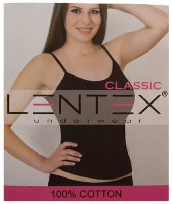 Майка женская Lentex Classic Style, черная, р.50/52 (XL) купить в отделе магазина Экономстрой
