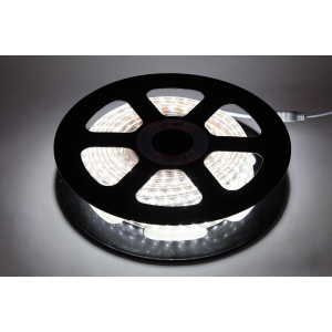 Лента светодиодная 4.8 Вт/м, холодная белая, 300 Лм/м 2835-220-60LED-IP67-W-20m, ЭРА