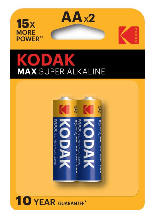 Батарейка щелочная Kodak Max Super Alkaline LR6-2BL / АА, 1,5V (2 шт) купить в отделе Батарейки магазина Экономстрой