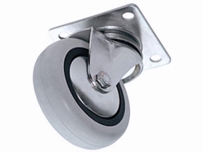 Колесная опора мебельная фланец поворотная D=75 серая 090324 купить в отделе магазина Экономстрой