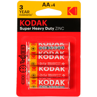 Батарейка солевая Kodak R6 Extra Heavy Duty / АА, 1,5V (4 шт)