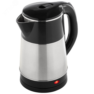 Чайник электрический Homestar HS-1055, стальной, чёрный, 2,3 л