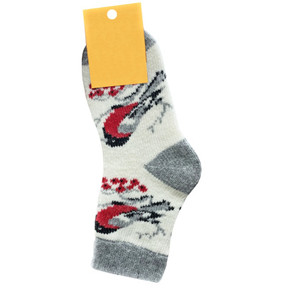 Носки женские "Снегирь на белом" из овечьей шерсти, размер 23-25 купить в отделе магазина Экономстрой